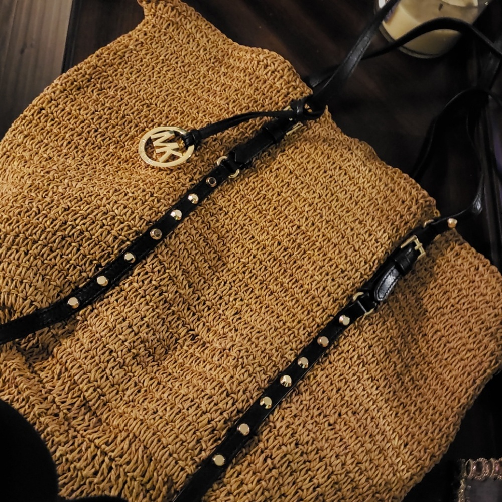 MK straw bag